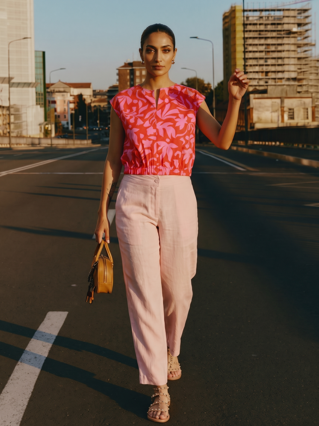 Women's Rose 100% Linen Regular Fit Pant
