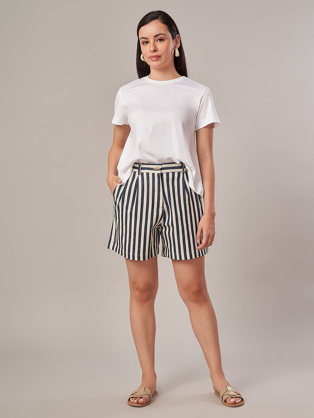 Women's 100% Cotton Regular Fit Tshirt White