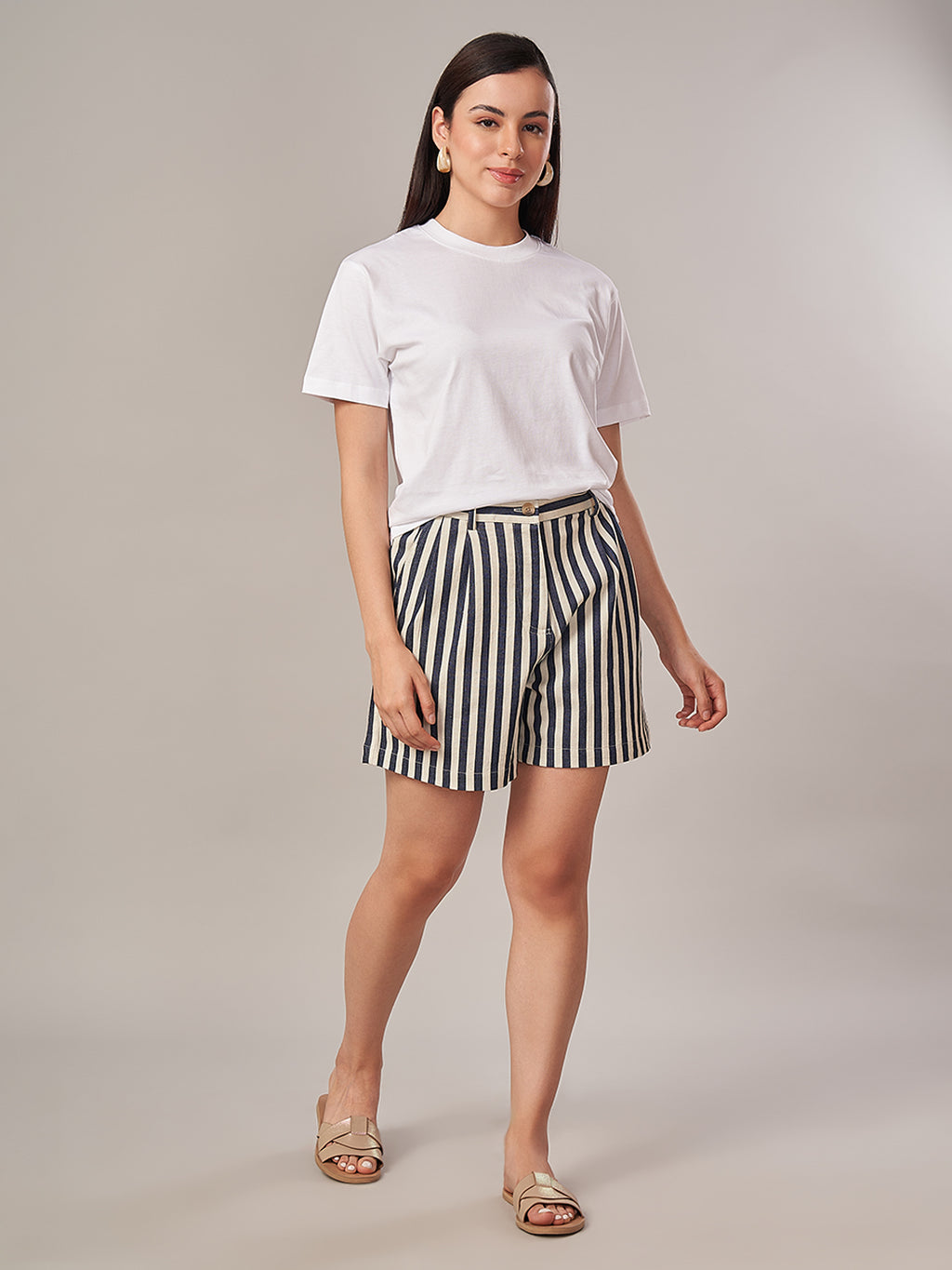 Women's 100% Cotton Regular Fit Tshirt White