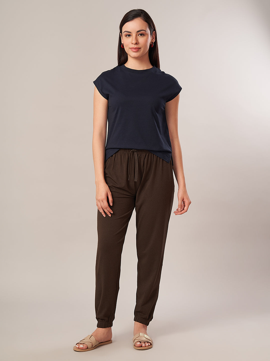 Women's 100% Cotton Regular Fit Tshirt Navy