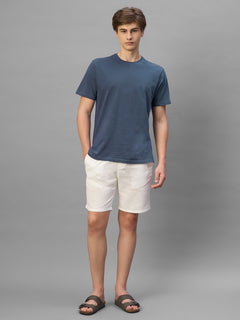 Men's Blue 100% Organic Cotton Regular Fit Tshirt