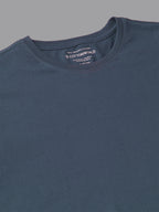 Men's Blue 100% Organic Cotton Regular Fit Tshirt