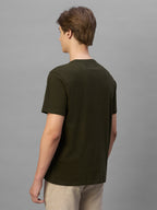 Men's Brown 100% Organic Cotton Regular Fit Tshirt