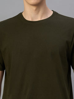 Men's Brown 100% Organic Cotton Regular Fit Tshirt
