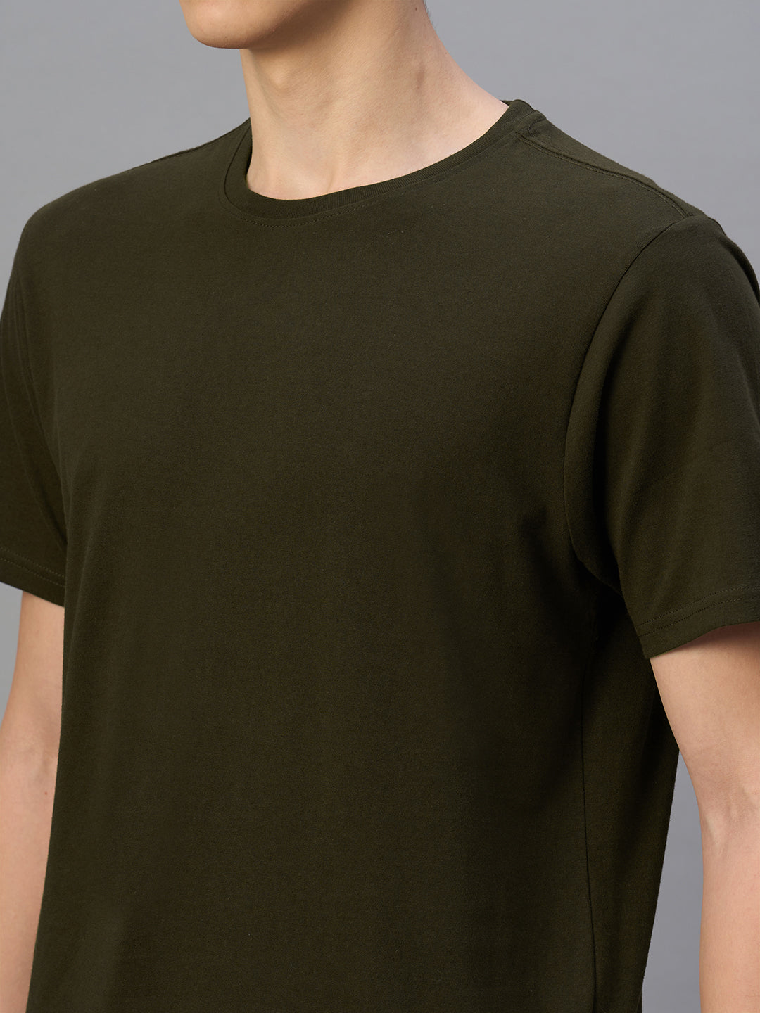 Men's Brown 100% Organic Cotton Regular Fit Tshirt