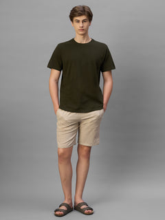 Men's Brown 100% Organic Cotton Regular Fit Tshirt