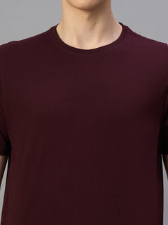 Men's Wine 100% Organic Cotton Regular Fit Tshirt