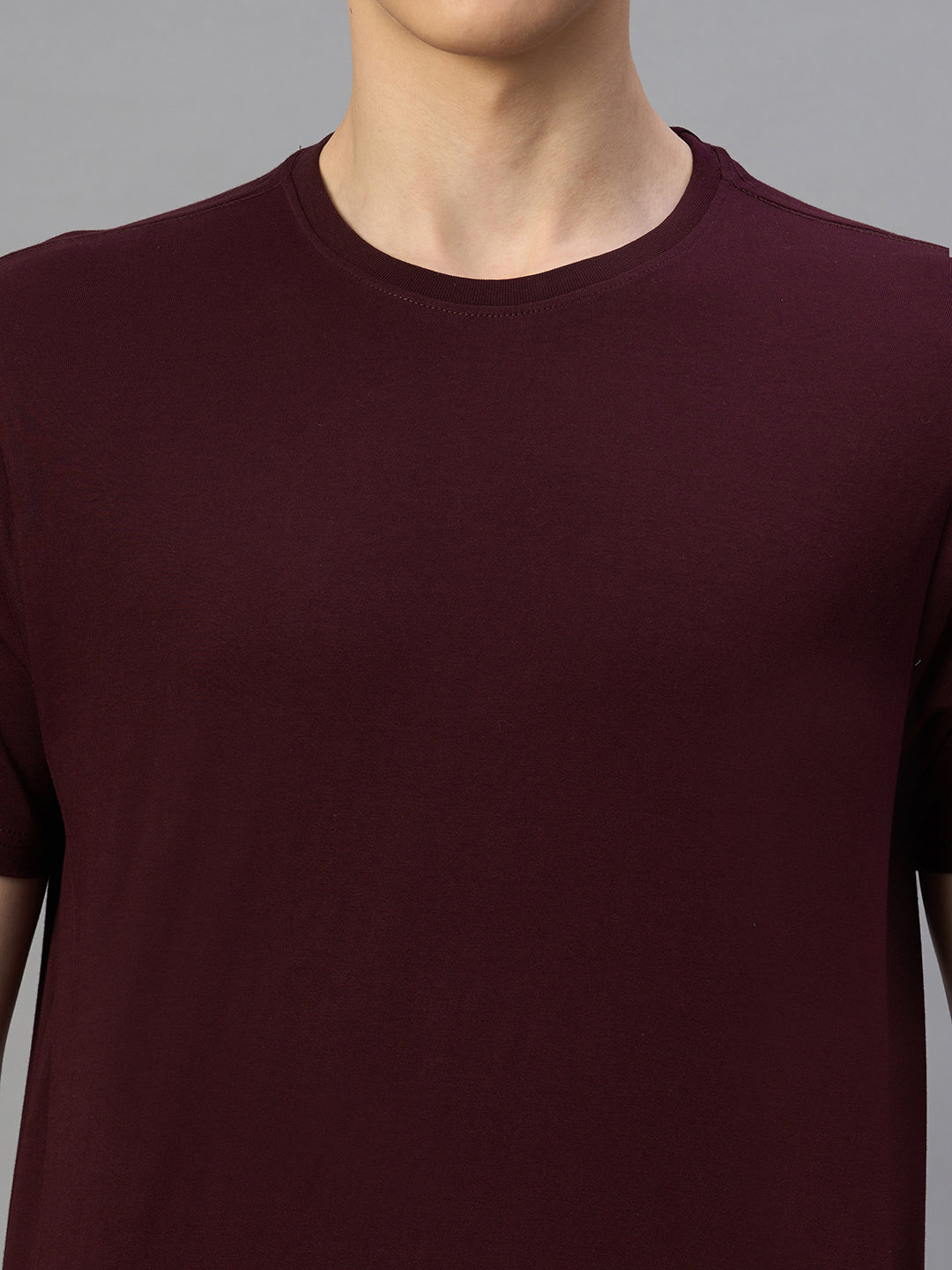 Men's Wine 100% Organic Cotton Regular Fit Tshirt