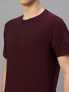 Men's Wine 100% Organic Cotton Regular Fit Tshirt