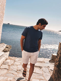 Men's Blue 100% Organic Cotton Regular Fit Tshirt