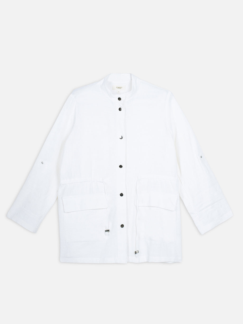 Women's Offwhite 100% Cotton Regular Fit Jacket