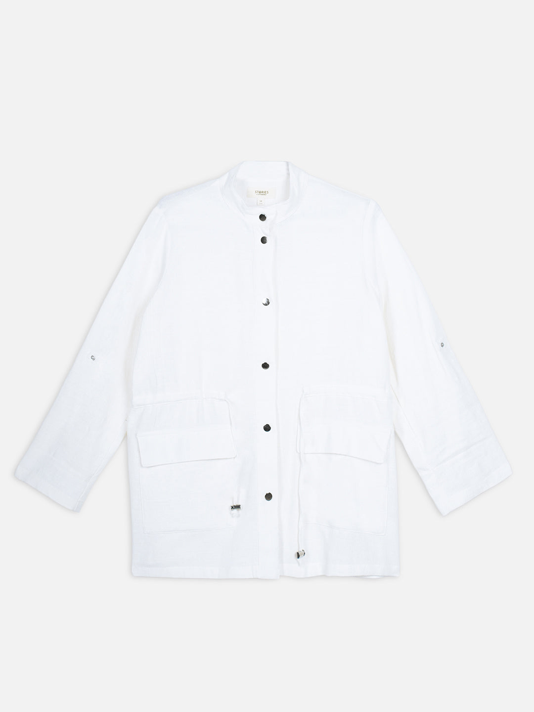 Women's Offwhite 100% Cotton Regular Fit Jacket