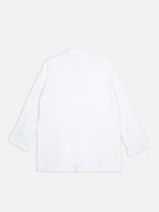 Women's Offwhite 100% Cotton Regular Fit Jacket