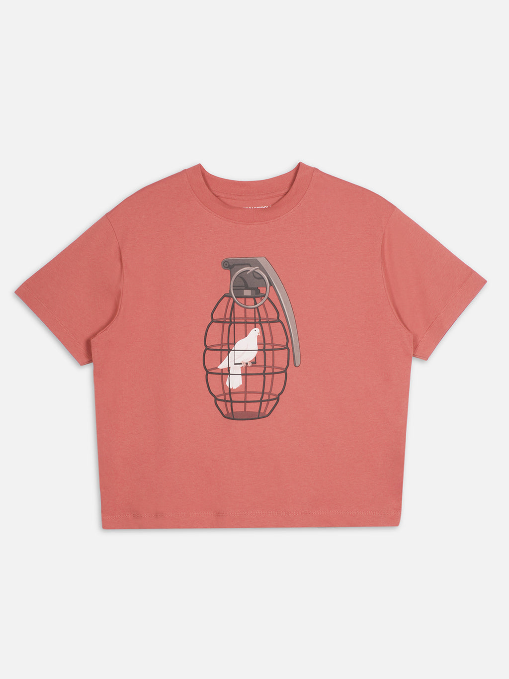Women's Red 100% Organic Cotton Regular Fit Tshirt