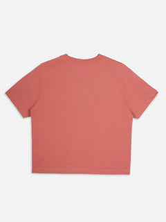 Women's Red 100% Organic Cotton Regular Fit Tshirt