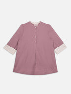 Women's Peach Linen Cotton Regular Fit Blouse