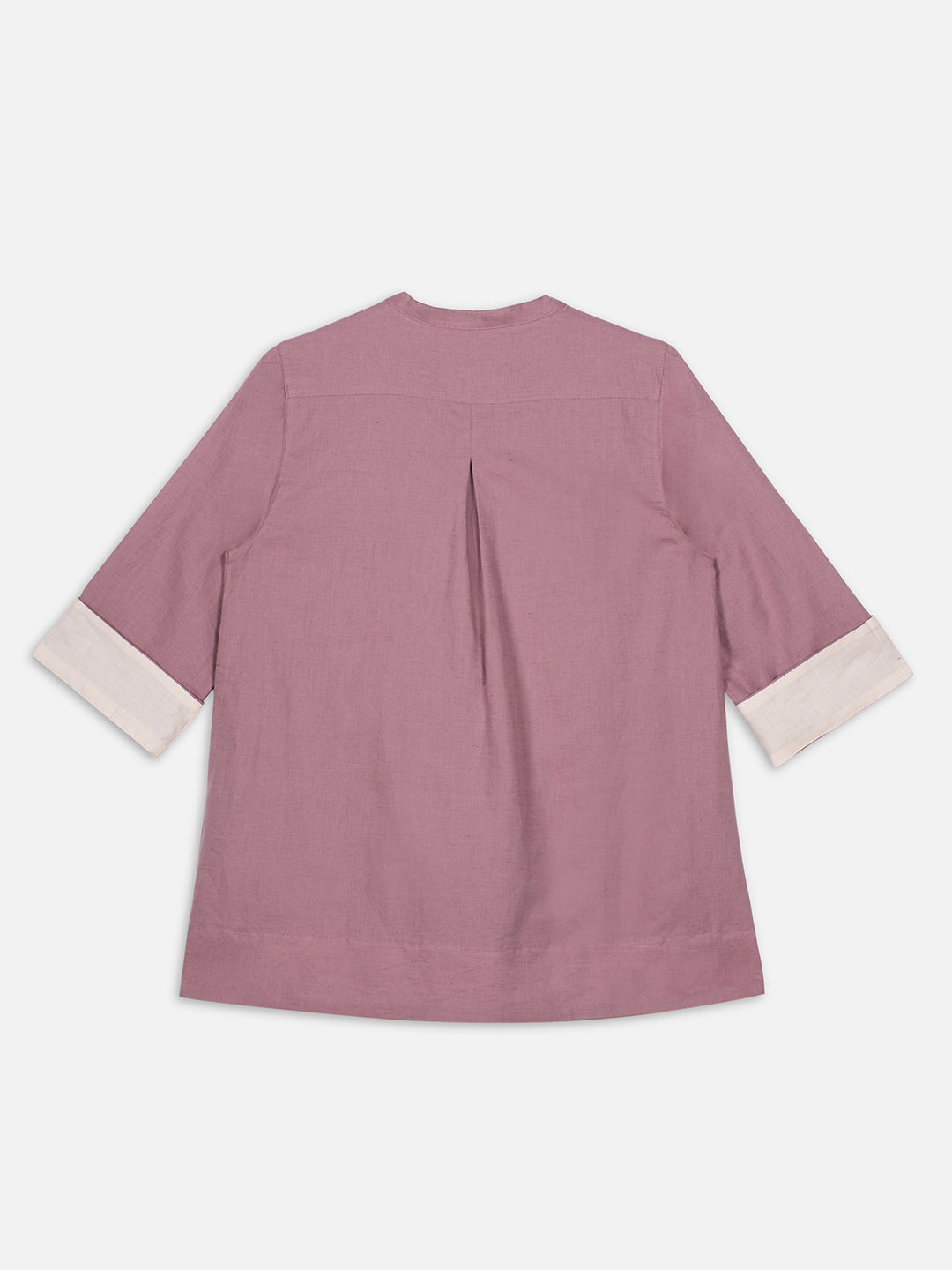 Women's Peach Linen Cotton Regular Fit Blouse