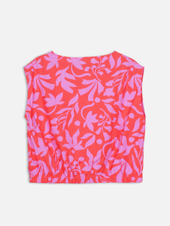 Women's Pink 100% Cotton Regular Fit Blouse