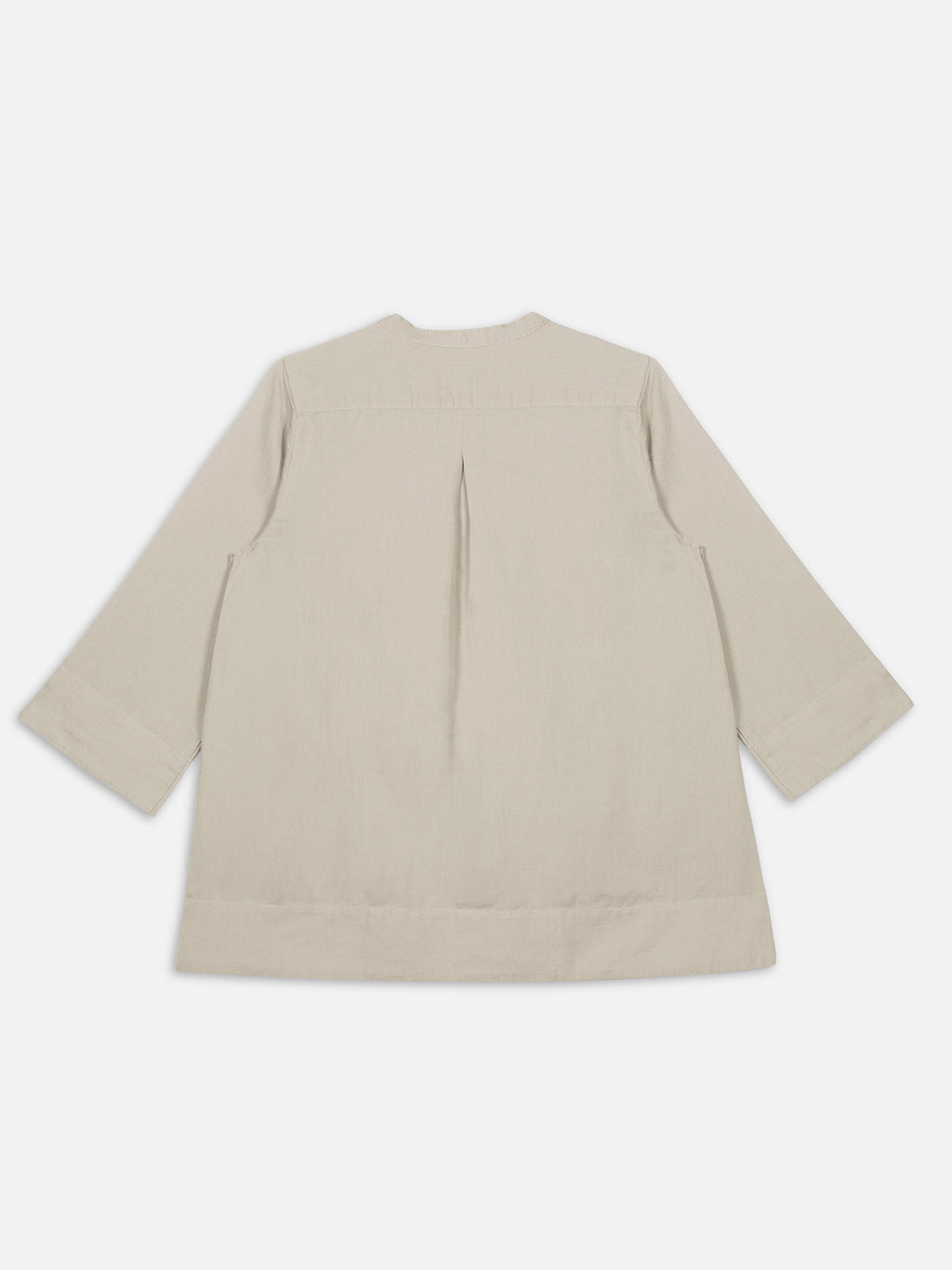 Women's Khaki Linen Cotton Regular Fit Blouse