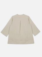 Women's Khaki Linen Cotton Regular Fit Blouse