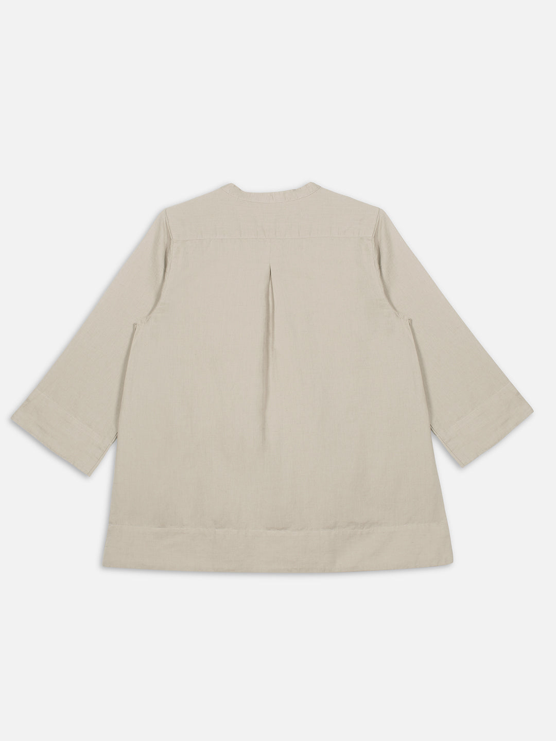 Women's Khaki Linen Cotton Regular Fit Blouse