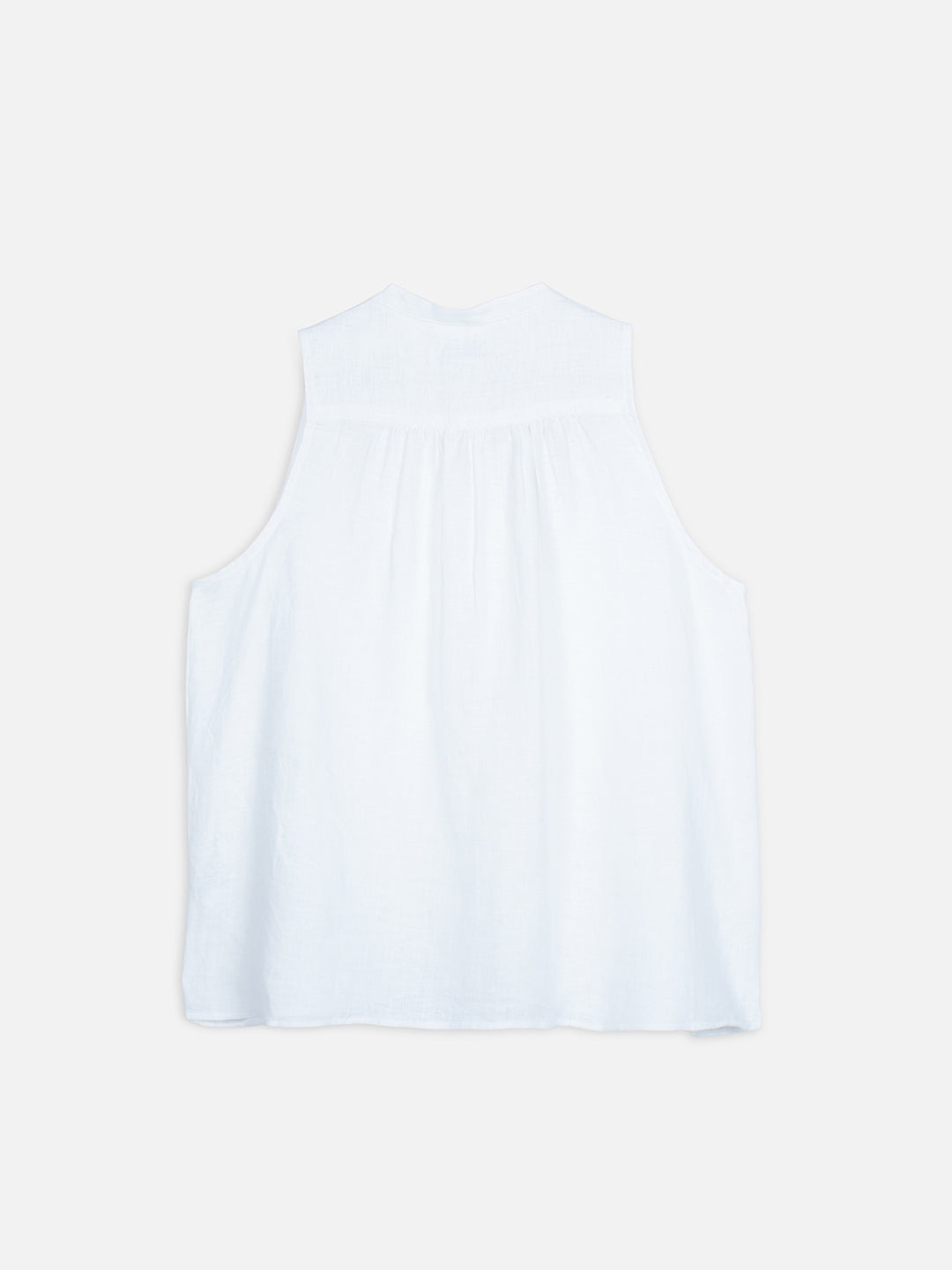 Women's White 100% Linen Regular Fit Blouse