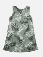 Women's Sage Linen Viscose Regular Fit Dress
