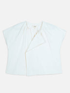 Women's Offwhite 100% Cotton Regular Fit Blouse