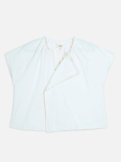 Women's Offwhite 100% Cotton Regular Fit Blouse