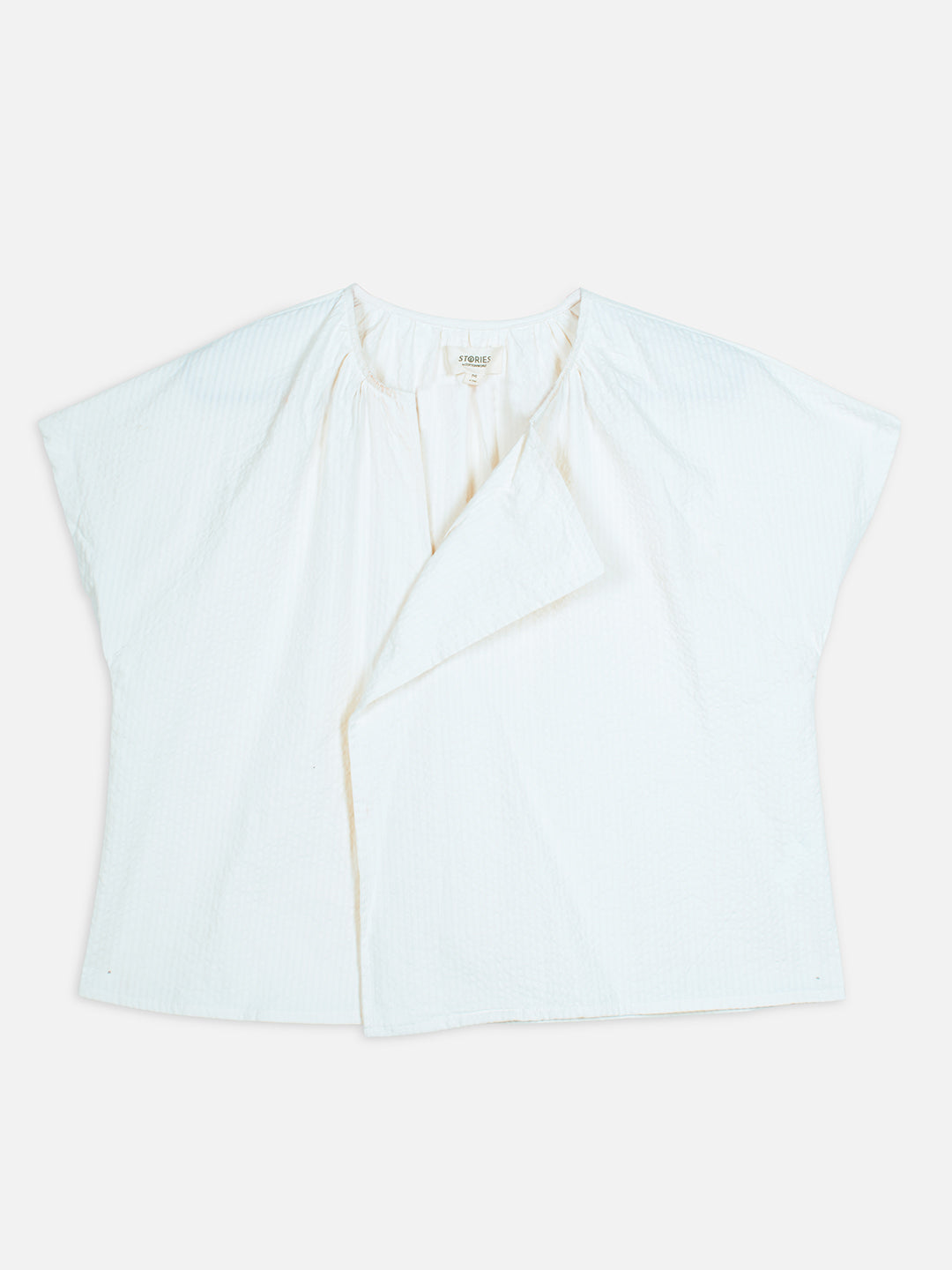 Women's Offwhite 100% Cotton Regular Fit Blouse