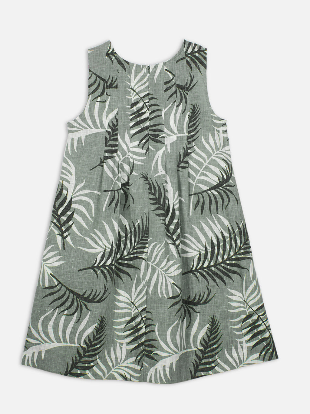 Women's Sage Linen Viscose Regular Fit Dress