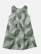 Women's Sage Linen Viscose Regular Fit Dress