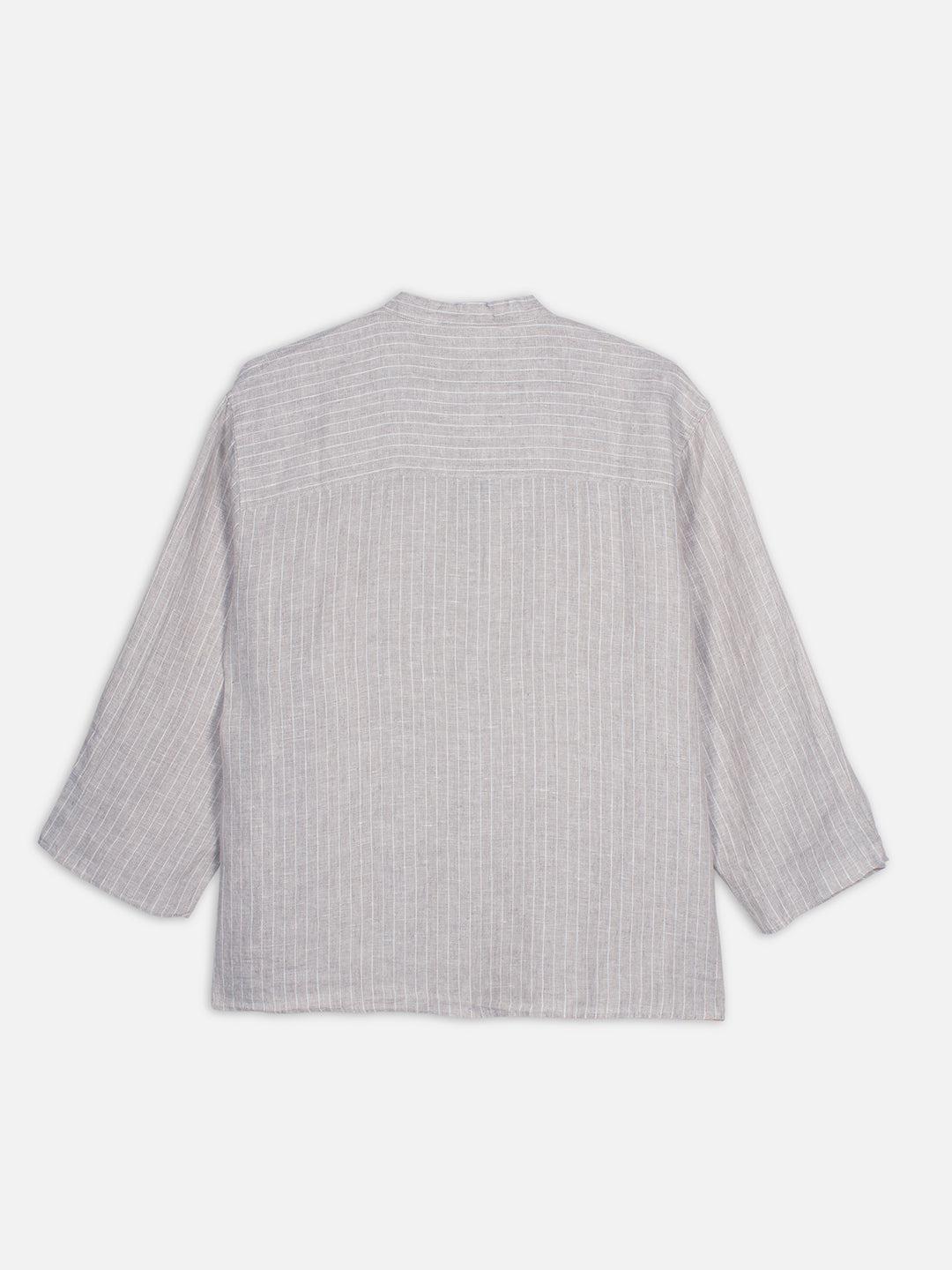 Women's Beige 100% Linen Boxy Fit Blouse