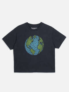 Women's Navy 100% Organic Cotton Regular Fit Tshirt