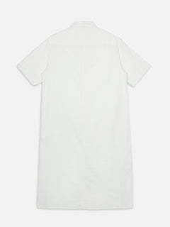 Women's Offwhite 100% Cotton Regular Fit Dress