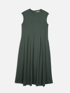 Women's Green 100% Organic Cotton Regular Fit Knit Dress