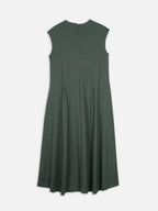 Women's Green 100% Organic Cotton Regular Fit Knit Dress