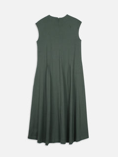 Women's Green 100% Organic Cotton Regular Fit Knit Dress