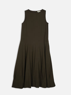 Women's Brown 100% Cotton Regular Fit Dress