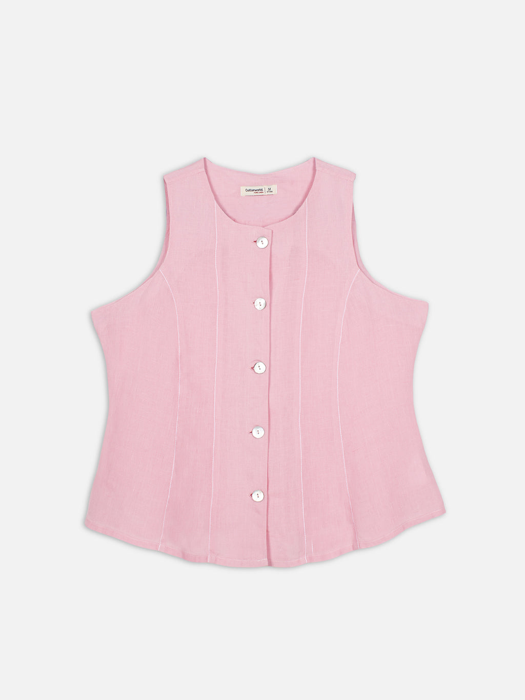 Women's Rose 100% Linen Regular Fit Blouse