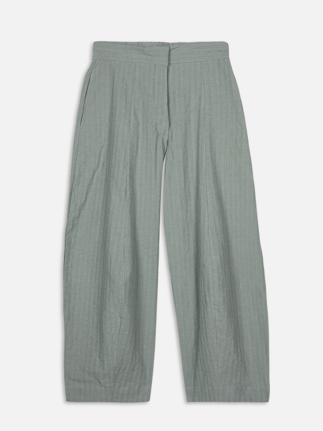 Women's Sage Cotton Lycra Barrel Leg Pant