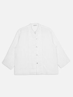 Women's Offwhite 100% Linen Boxy Fit Blouse