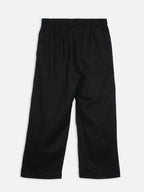 Women's Black 100% Linen Regular Fit Pant