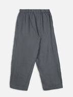 Women's Grey 100% Linen Regular Fit Pant