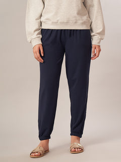 Women's Bamboo Regular Fit Knit Pant Navy