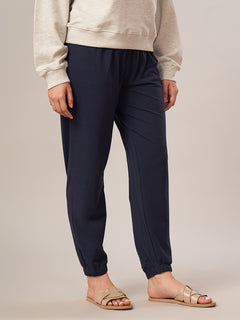 Women's Bamboo Regular Fit Knit Pant Navy