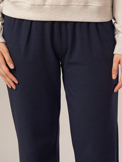 Women's Bamboo Regular Fit Knit Pant Navy