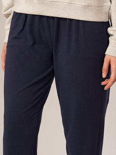 Women's Bamboo Regular Fit Knit Pant Navy