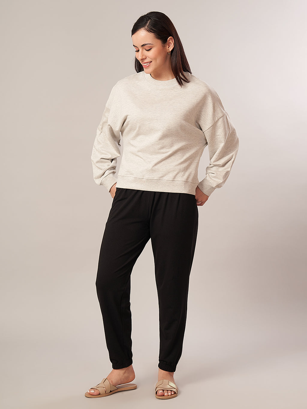Women's Bamboo Regular Fit Knit Pant Black