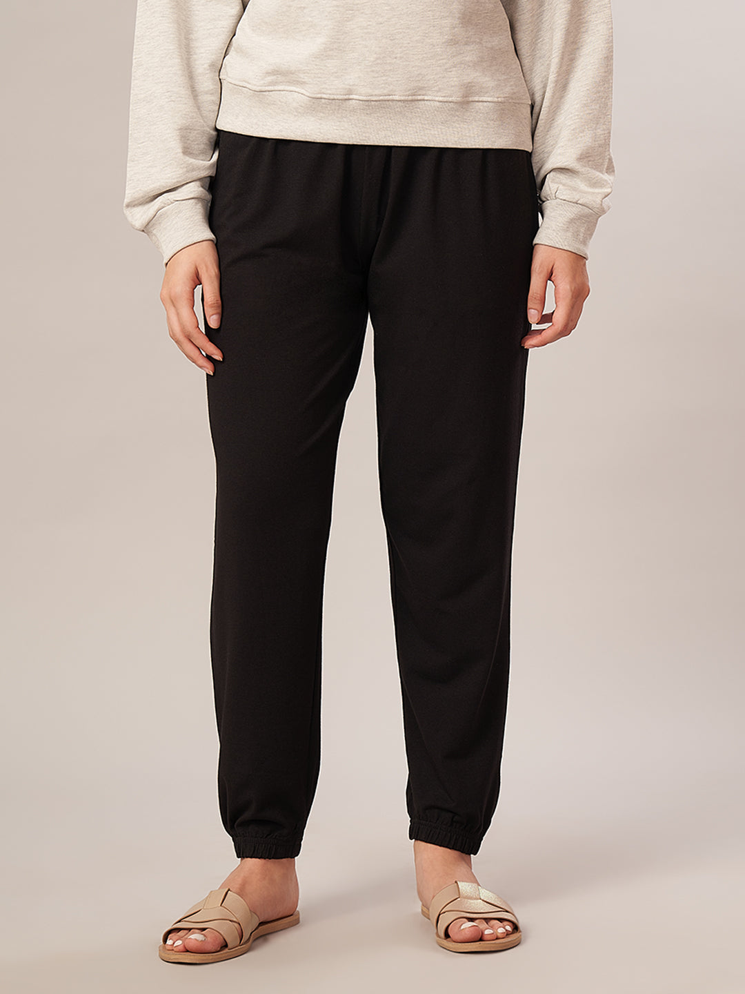 Women's Bamboo Regular Fit Knit Pant Black